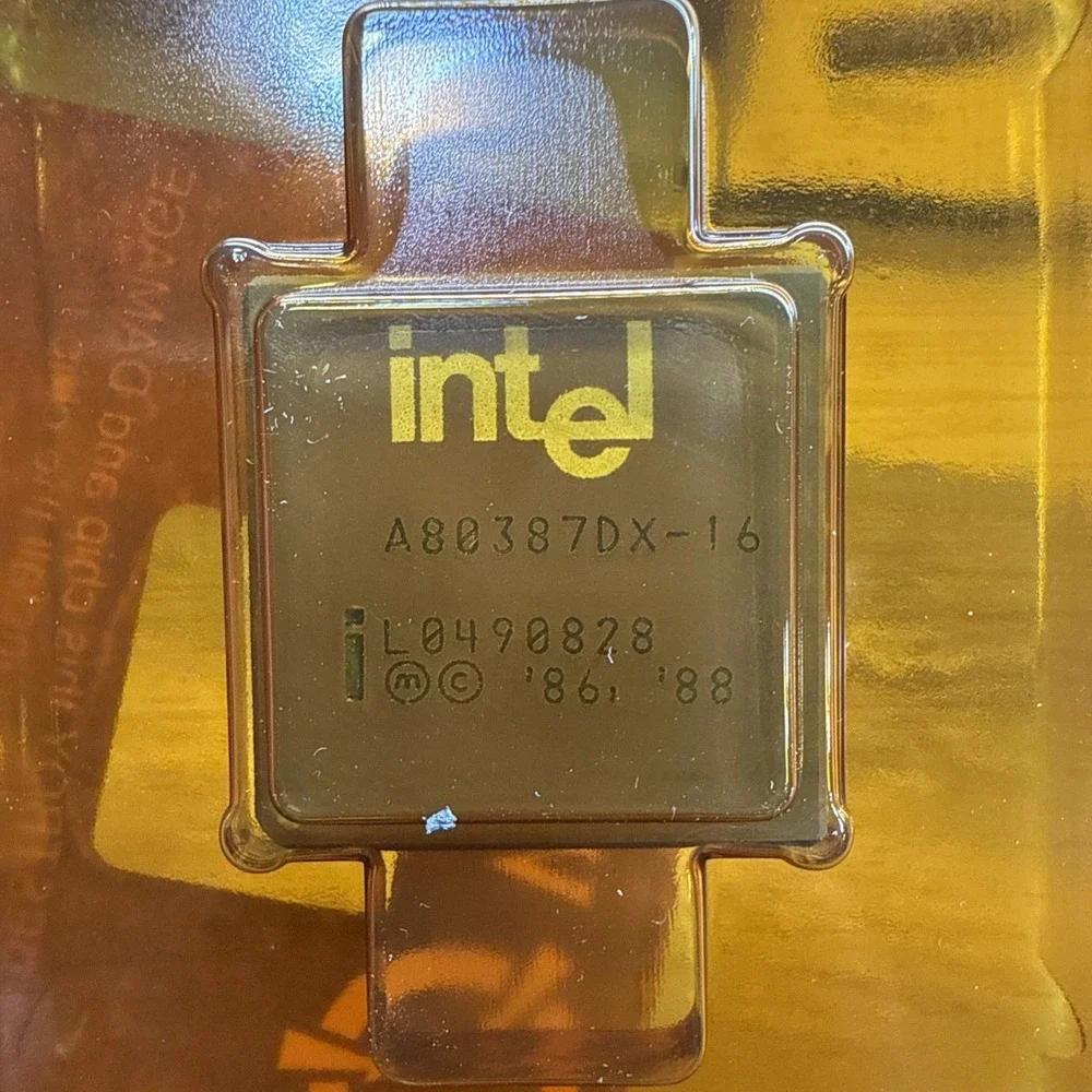 Vintage intel Math CoProcessor 387 DX-20 CIB 1989 A80387DX-20 SX105 / UNTESTED